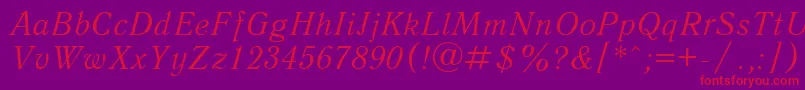 Qnai Font – Red Fonts on Purple Background