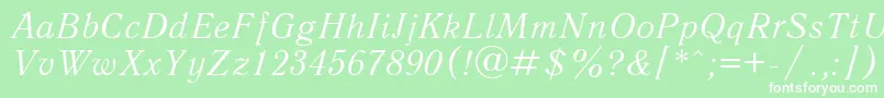 Qnai Font – White Fonts on Green Background