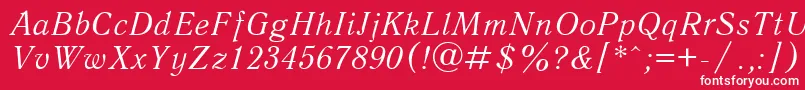 フォントQnai – 赤い背景に白い文字