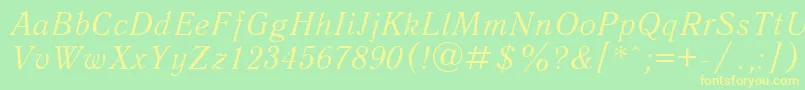 Qnai Font – Yellow Fonts on Green Background