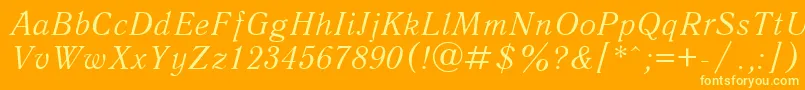 Qnai Font – Yellow Fonts on Orange Background