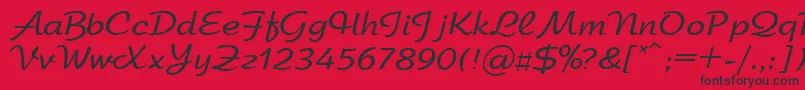 Arbatdi Font – Black Fonts on Red Background