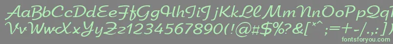 Arbatdi Font – Green Fonts on Gray Background