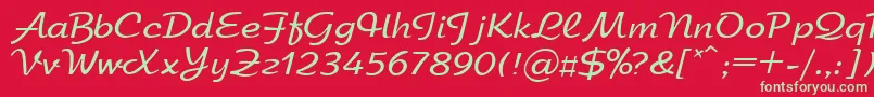 Arbatdi Font – Green Fonts on Red Background