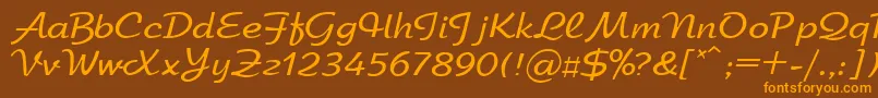 Arbatdi Font – Orange Fonts on Brown Background