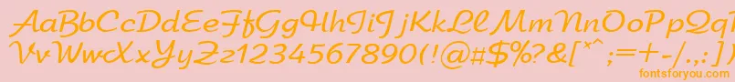 Arbatdi Font – Orange Fonts on Pink Background