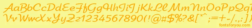 Arbatdi Font – Orange Fonts on Yellow Background