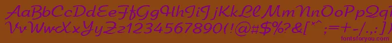 Arbatdi Font – Purple Fonts on Brown Background