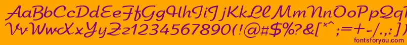 Arbatdi Font – Purple Fonts on Orange Background
