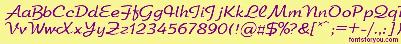 Arbatdi Font – Purple Fonts on Yellow Background