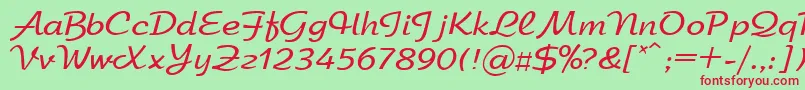 Arbatdi Font – Red Fonts on Green Background