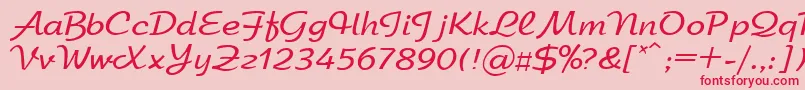 Arbatdi Font – Red Fonts on Pink Background