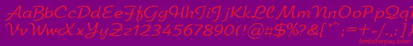 Arbatdi Font – Red Fonts on Purple Background