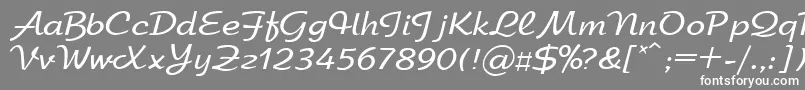 フォントArbatdi – 灰色の背景に白い文字