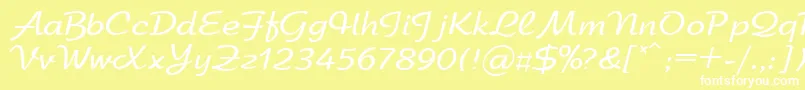 Arbatdi Font – White Fonts on Yellow Background