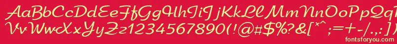 Arbatdi Font – Yellow Fonts on Red Background