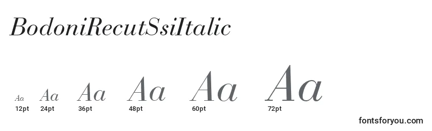 Größen der Schriftart BodoniRecutSsiItalic