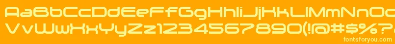 フォントZygo – オレンジの背景に黄色の文字