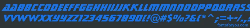 SonicCutThruHeavyBt Font – Blue Fonts on Black Background