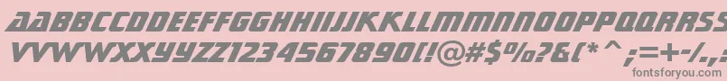 SonicCutThruHeavyBt Font – Gray Fonts on Pink Background