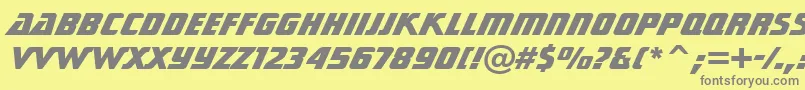 SonicCutThruHeavyBt Font – Gray Fonts on Yellow Background