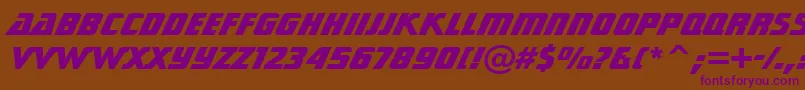 SonicCutThruHeavyBt Font – Purple Fonts on Brown Background