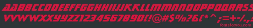 SonicCutThruHeavyBt Font – Red Fonts on Black Background