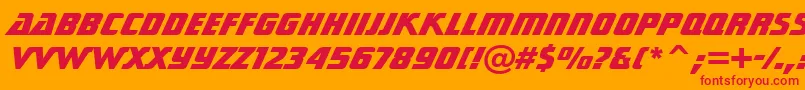 SonicCutThruHeavyBt Font – Red Fonts on Orange Background