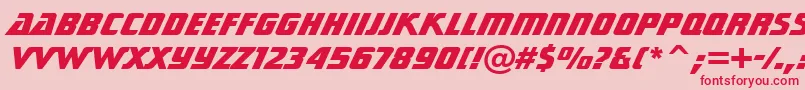 SonicCutThruHeavyBt Font – Red Fonts on Pink Background