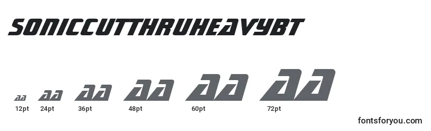 SonicCutThruHeavyBt Font Sizes