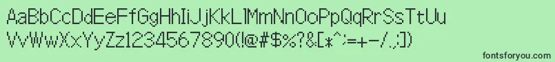 フォントTlozPhantomHourglass – 緑の背景に黒い文字