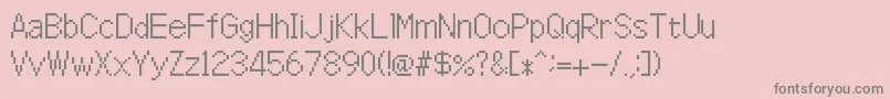 フォントTlozPhantomHourglass – ピンクの背景に灰色の文字