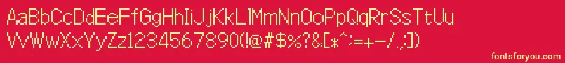 フォントTlozPhantomHourglass – 黄色の文字、赤い背景