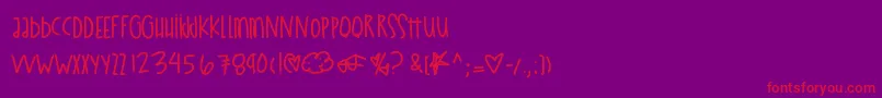 Estanoche Font – Red Fonts on Purple Background