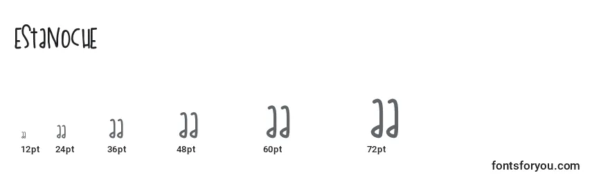 Estanoche Font Sizes