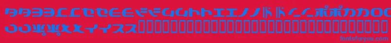 Tokys Font – Blue Fonts on Red Background