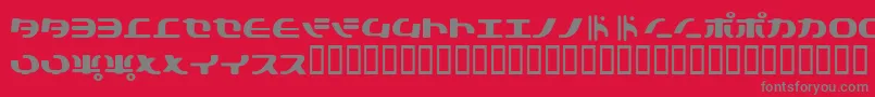 Tokys Font – Gray Fonts on Red Background
