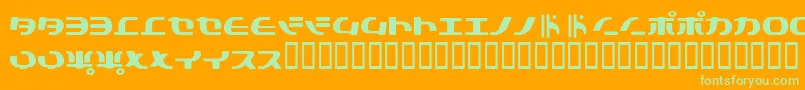 Tokys Font – Green Fonts on Orange Background