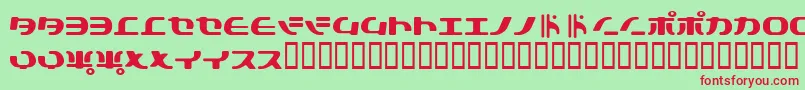 Tokys Font – Red Fonts on Green Background
