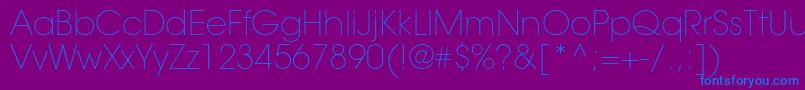 ItcavantgardestdXlt Font – Blue Fonts on Purple Background