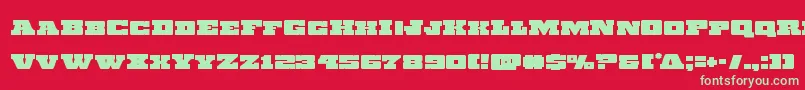 Chicagoexpress Font – Green Fonts on Red Background