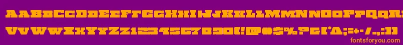 Chicagoexpress Font – Orange Fonts on Purple Background