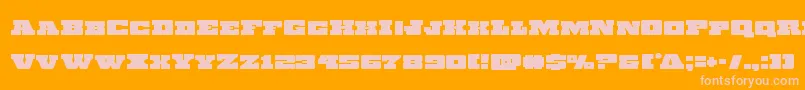 Chicagoexpress Font – Pink Fonts on Orange Background