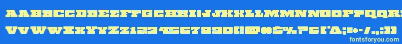 Chicagoexpress Font – Yellow Fonts on Blue Background