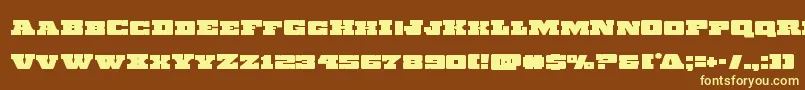 Chicagoexpress Font – Yellow Fonts on Brown Background