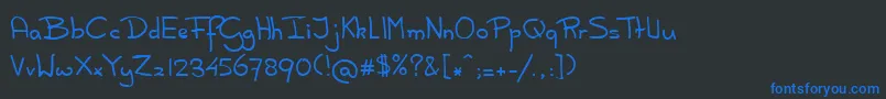 ScratchpadMedium Font – Blue Fonts on Black Background