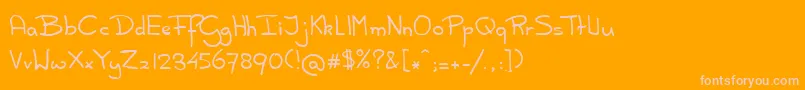 ScratchpadMedium Font – Pink Fonts on Orange Background