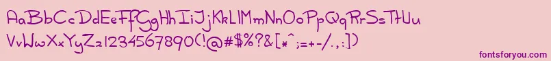 ScratchpadMedium Font – Purple Fonts on Pink Background