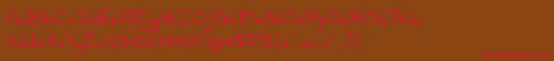 Шрифт ScratchpadMedium – красные шрифты на коричневом фоне