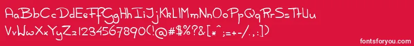 ScratchpadMedium Font – White Fonts on Red Background